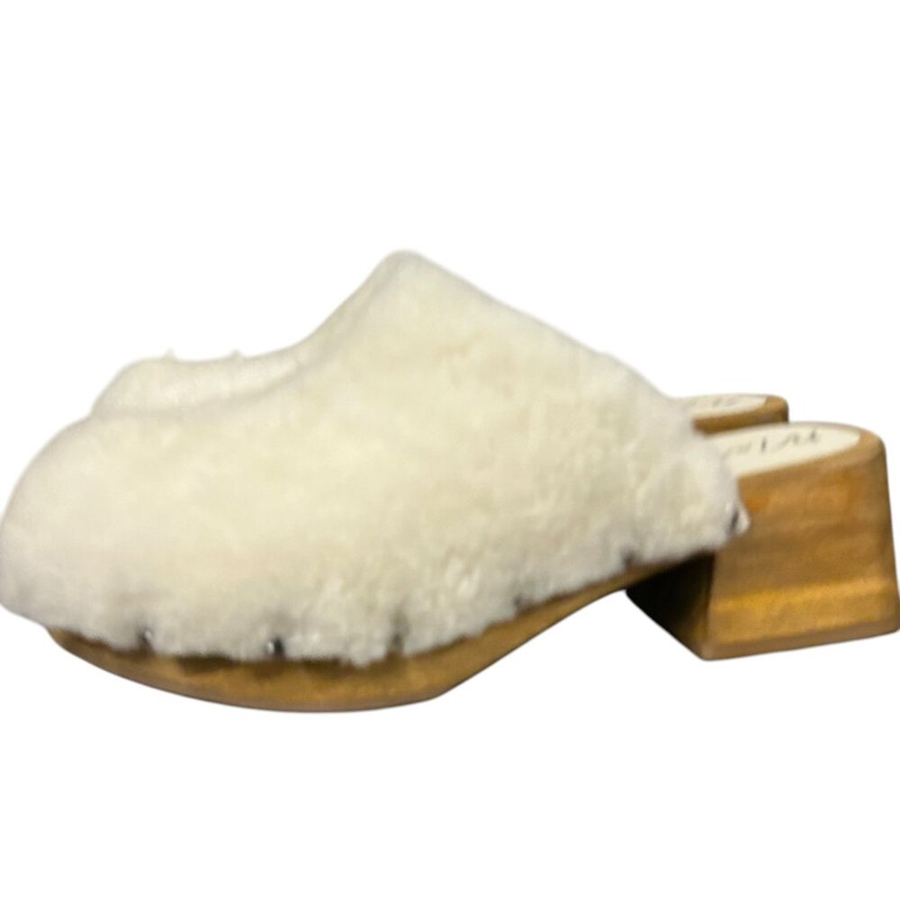 Matisse Stockholm Shearling Clogs Womens Size 7M Slip-On Block Heel Shoes Brazil - Picture 16 of 16